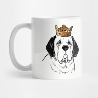 Saint Bernard Dog King Queen Wearing Crown Mug